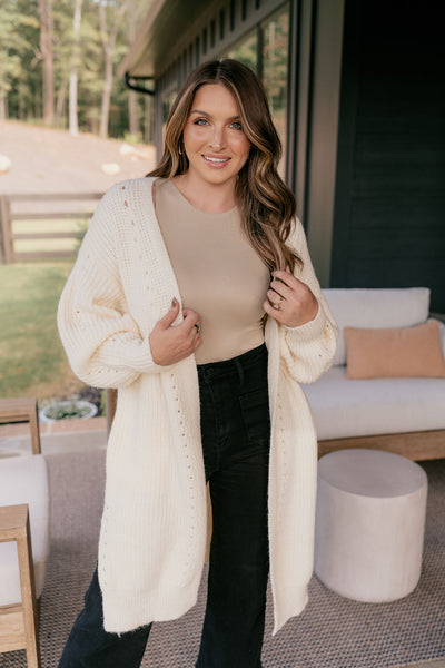 Pearl Open Front Cardigan